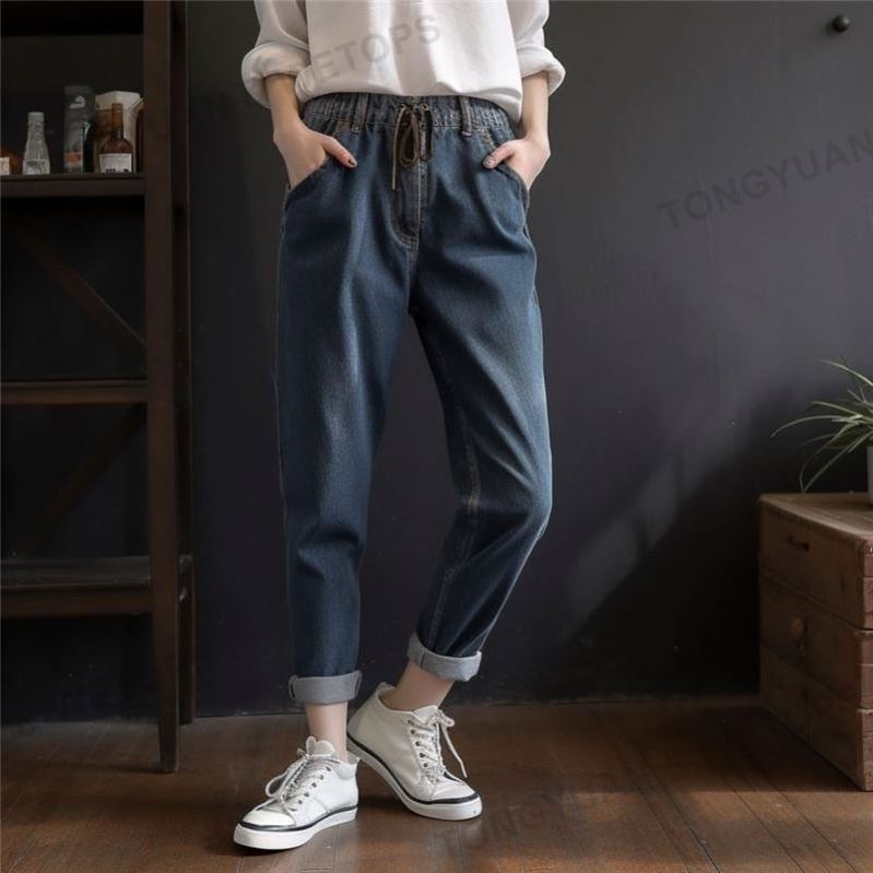 Custom Pants Women's Jeans High Quality Stretchy Denim Pants Casual Retro Washed Elastic Pencil Trousers