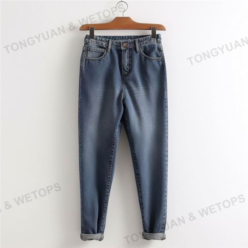 Custom Pants Women's Jeans High Quality Stretchy Denim Pants Casual Retro Washed Elastic Pencil Trousers