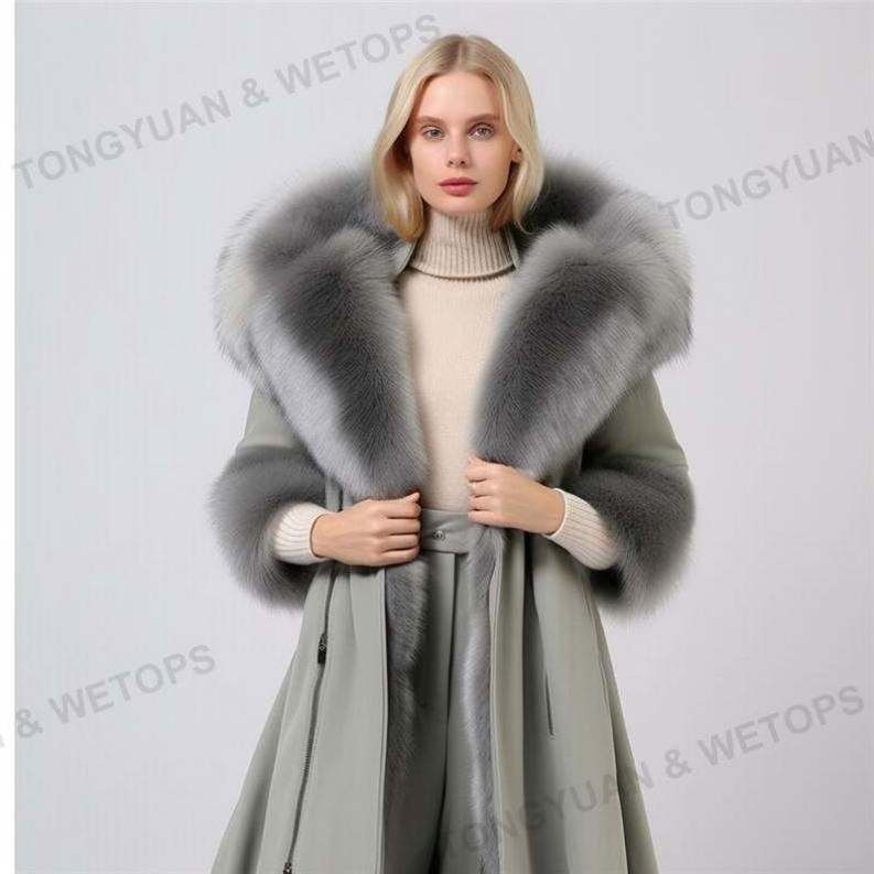 Customize Clothing With Your Logo 2024 Women For Coat With Big Fur Removeable Hooded Wholesale Coat winter clothes for women