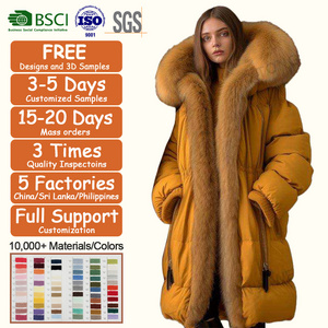 Customize Clothing With Your Logo 2024 Women For Coat With Big Fur Removeable Hooded Wholesale Coat winter clothes for women