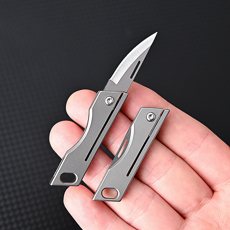 Pocket Mini Titanium Alloy Keychain Sharp Dive Knife