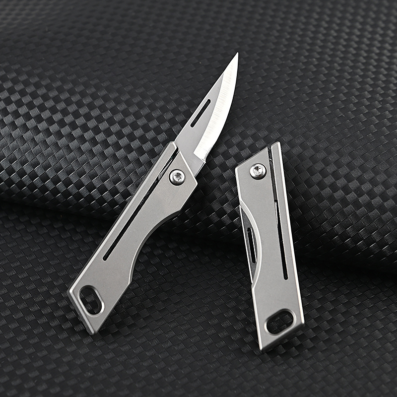 Pocket Mini Titanium Alloy Keychain Sharp Dive Knife