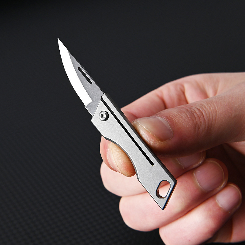 Pocket Mini Titanium Alloy Keychain Sharp Dive Knife