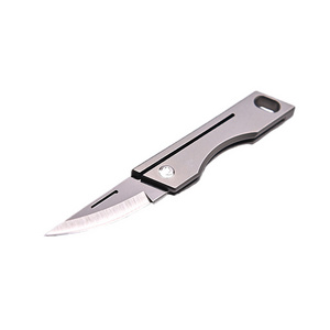 Pocket Mini Titanium Alloy Keychain Sharp Dive Knife