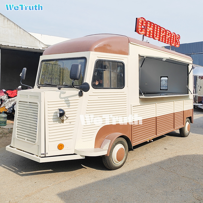 China Mobile Kitchen Food Van Food Multi-function Mobile Food Trailer Carts With Big Wheels