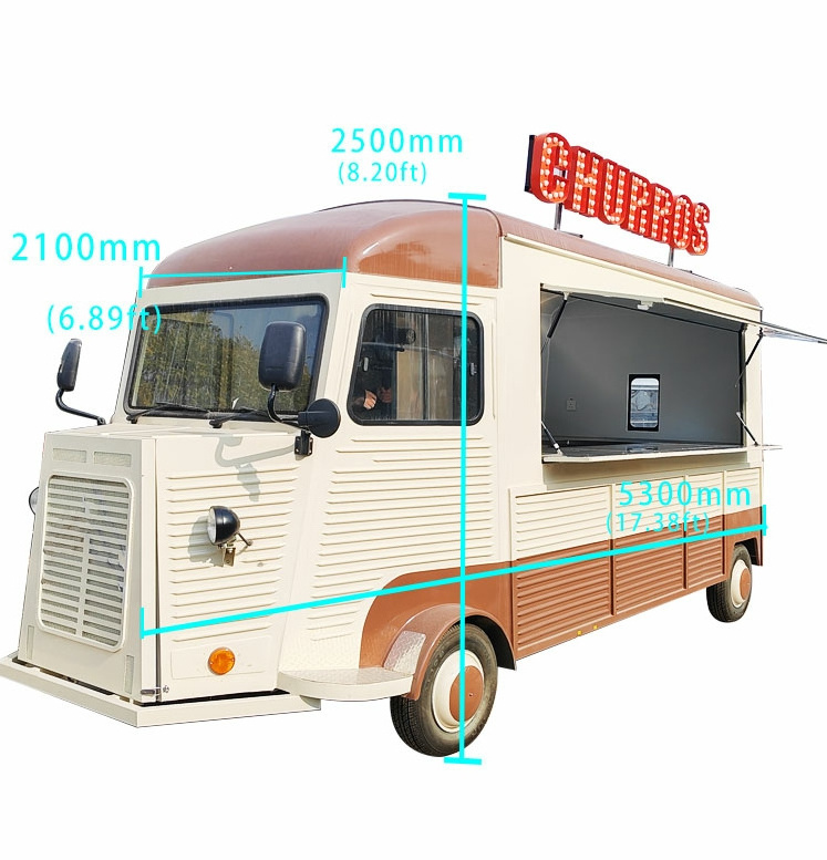 China Mobile Kitchen Food Van Food Multi-function Mobile Food Trailer Carts With Big Wheels