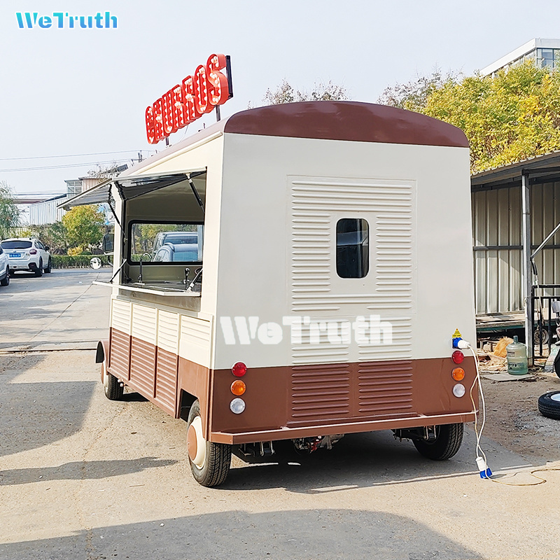 China Mobile Kitchen Food Van Food Multi-function Mobile Food Trailer Carts With Big Wheels