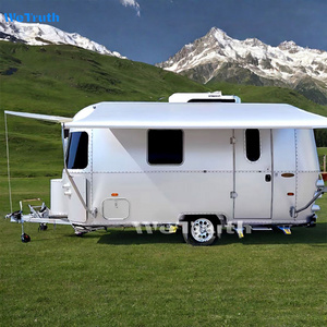 Aluminium travel trailers legal registrations Mobile Caravan portable camping trailer toilet with Bed&Kitchen