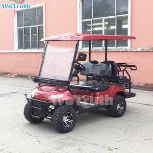 WeTruth China Color Logo Custom Club Car 500 Gas Golf Carts Electric Powered Red 2+2 Seats for Sale