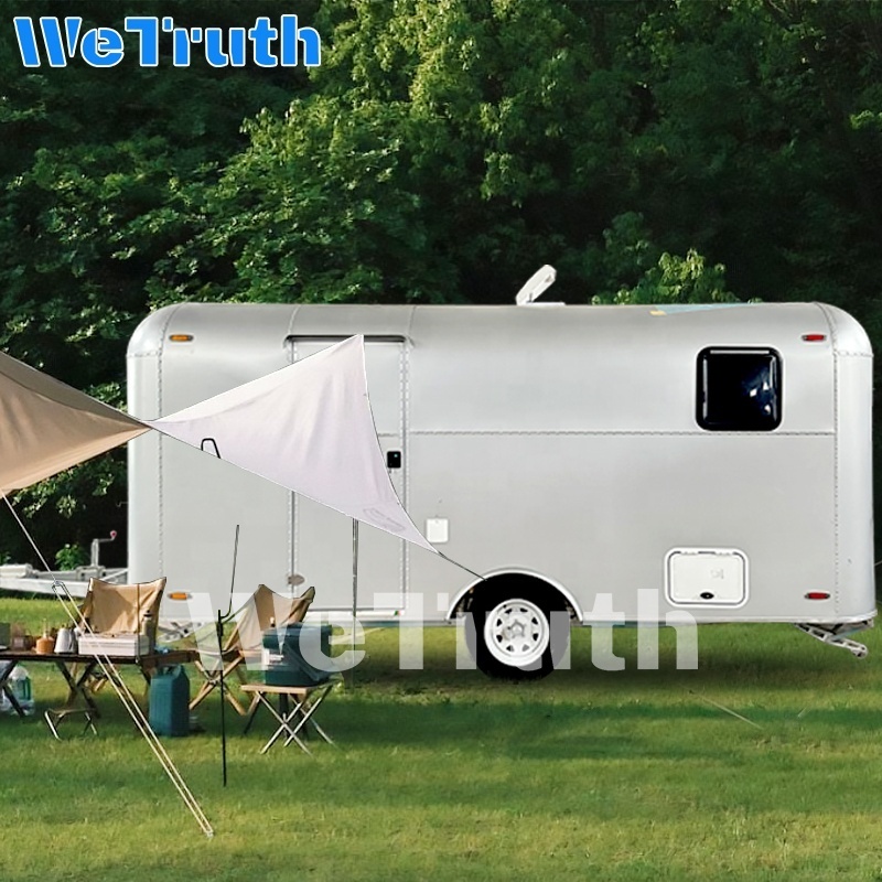 Aluminum Travel Trailer pass inspection motorhome caravan enclosed truck camper travel caravan car with toilet