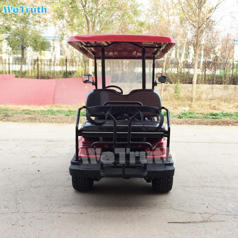 WeTruth China Color Logo Custom Club Car 500 Gas Golf Carts Electric Powered Red 2+2 Seats for Sale