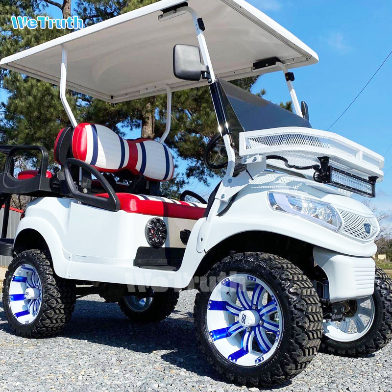 WeTruth Custom gasoline Electric Lifted Golf Cart with Battery 2 4 6 Seater 4x4 Off Road Club Car for Sale