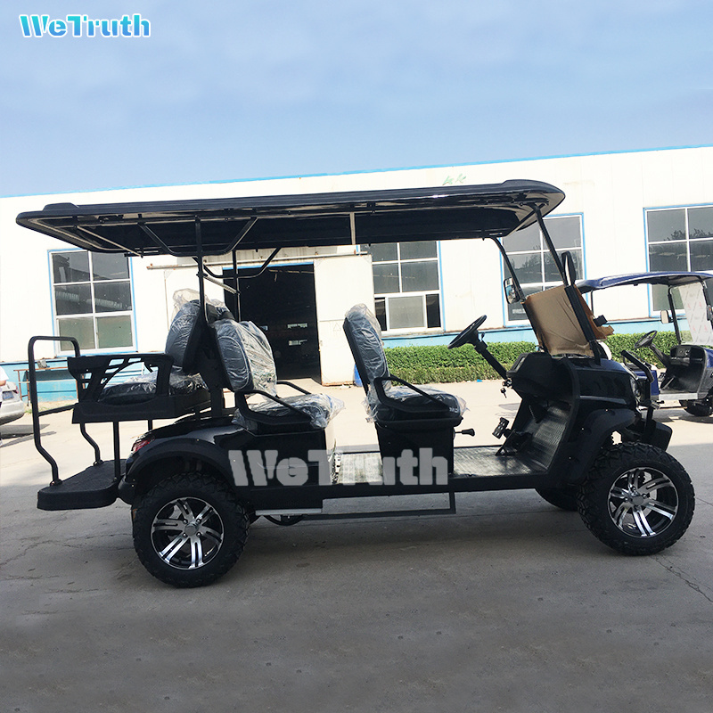 WeTruth Electric Lifted Golf Cart 2 4 6 8 Seats 4x4 Gas Off Road Club Car for Sale Blue black Custom Free Design