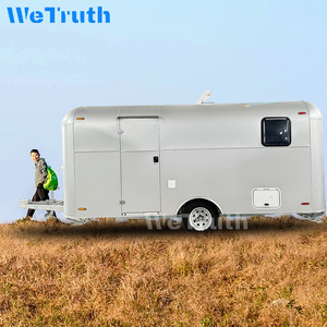 American Standard legal registration 4x4 motorcycle RV Free travel cargo trailer camper with bathroom