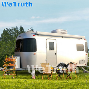 eco friendly CE Certified Promotional pass inspection Aluminum Camper Caravan travel trailers camper trailer with bathroom