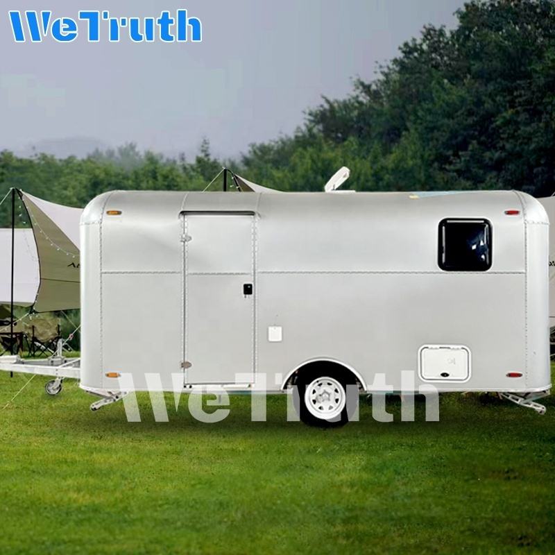 Aluminum Travel Trailer pass inspection motorhome caravan enclosed truck camper travel caravan car with toilet