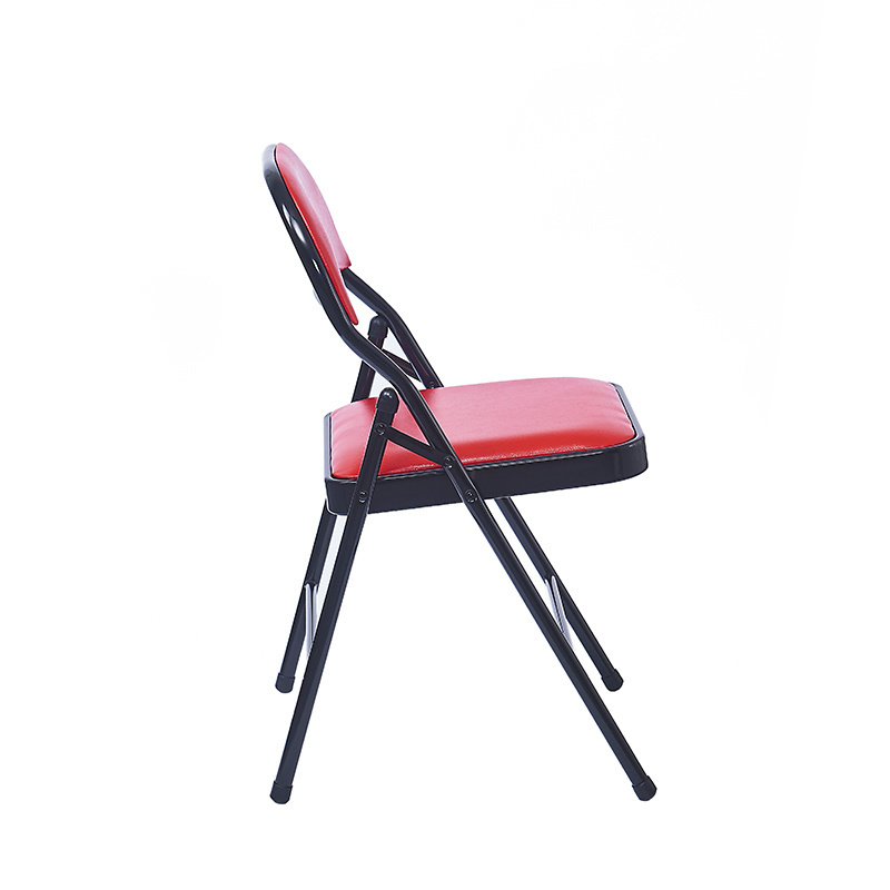 Durable Custom Portable Strong Metal Frame Cover Padded Dining Chair Folding Chair Metal Events Foldable Chair