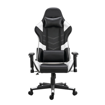 Gaming Chair Cheap Leather Fabric Pillow Reclining White PC Gamer Racing Style Office Computer Racing with Wheels