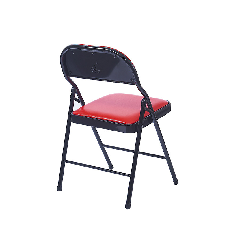 Durable Custom Portable Strong Metal Frame Cover Padded Dining Chair Folding Chair Metal Events Foldable Chair