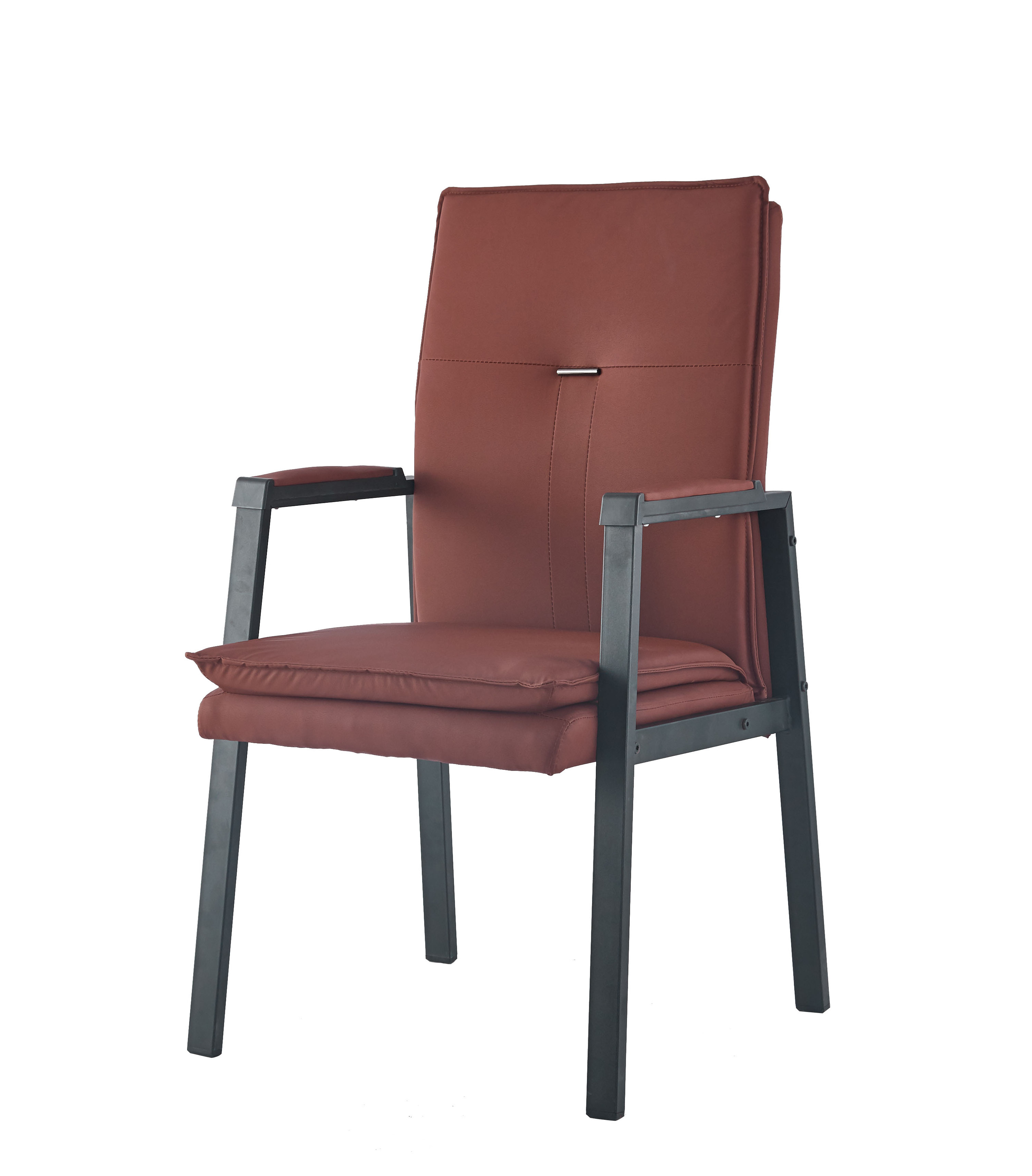 PU Leather Office Guest Chair Reception Chair Without Wheels for Desk Waiting Area Lobby Conference Room Chair