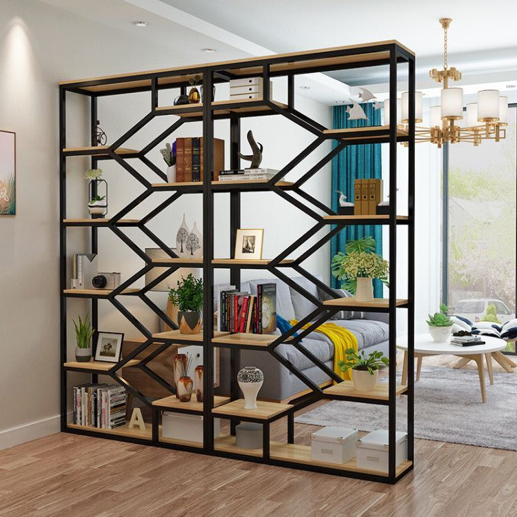 portable modern furniture large tall bookcase,4 tiers industrial metal ladder book shelf wooden for living room