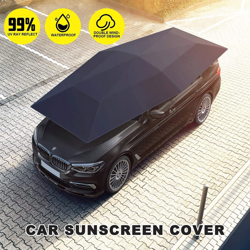 4.0M Car Roof Cover Umbrella Tent Full Automatic Folding Car Sunshade Umbrella For Car Packing