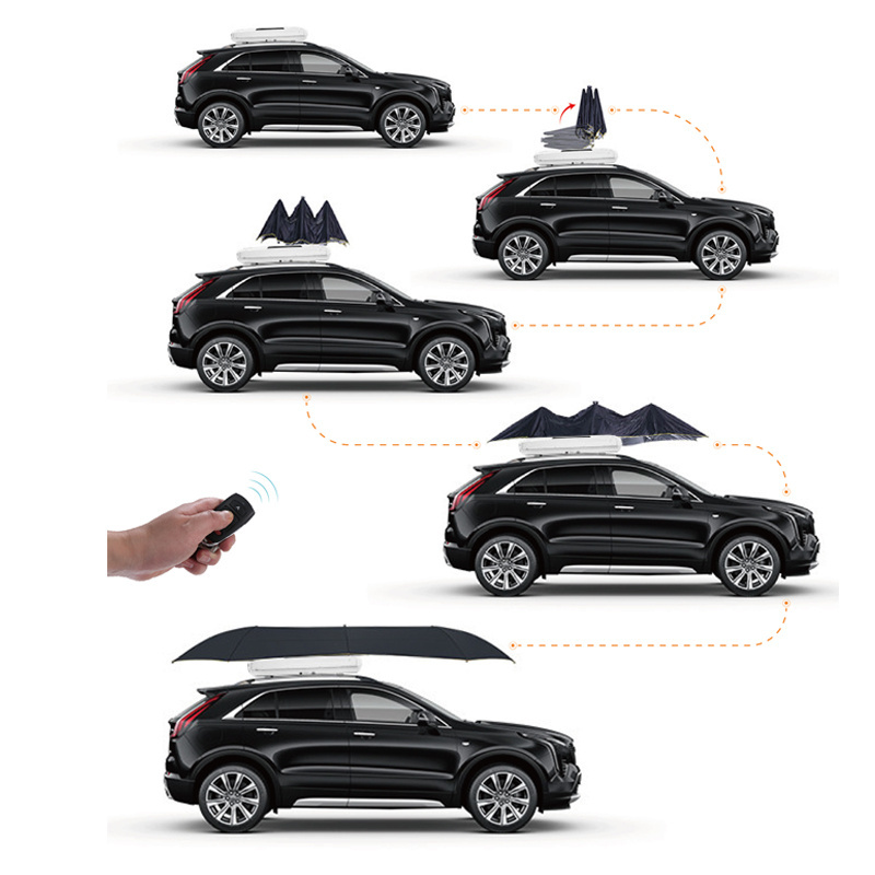 Electronic Smart Automatic Folding Car Roof Cover Tent Auto Open And Close Umbrella For Car