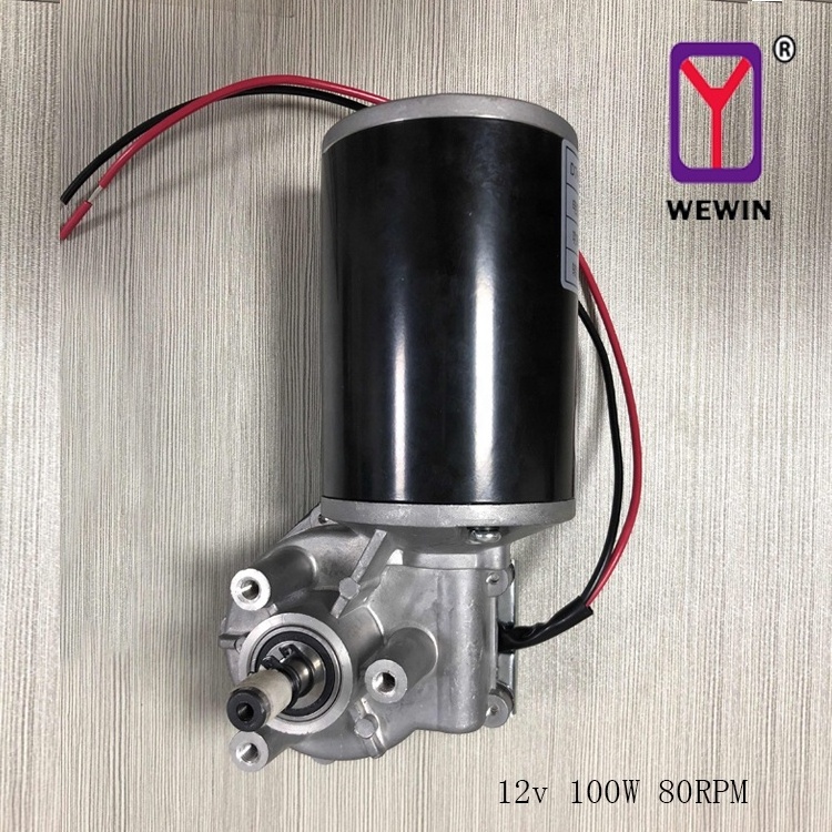 Electric Motor High Torque 12v 24V 100w 80rpm  76mm Brushed dc motor for Wheel chair