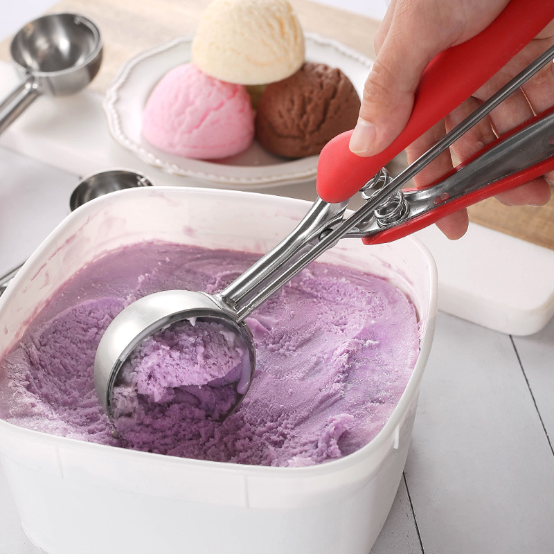 Hot seller eco-friendly ice cream scoop Cookie Scoop for Baking 3pcs Stainless Steel Ice Cream Scoop Set