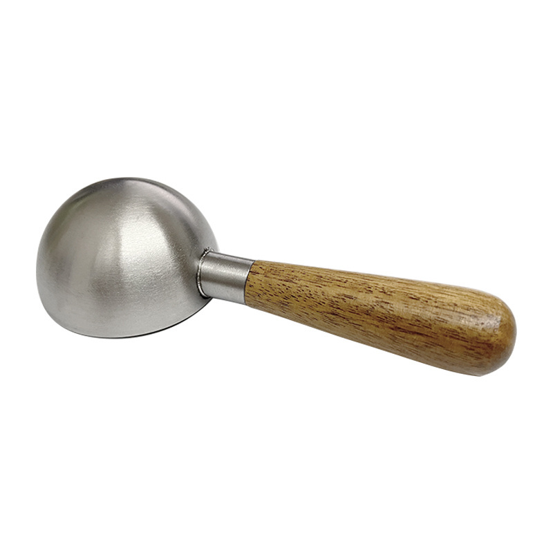 Custom wood Handle 18/0 Stainless Steel Coffee Scoop