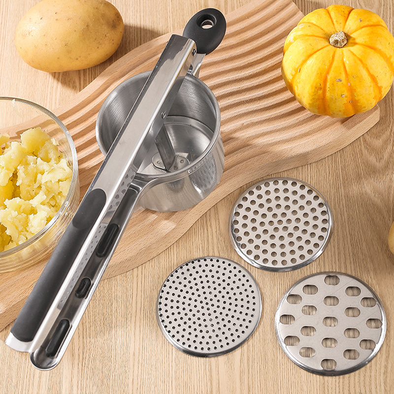 Kitchen Tools 3 In 1 Fruit Lemon Squeezer Potato Masher Ricer Press Presser Mashed stainless steel potato masher