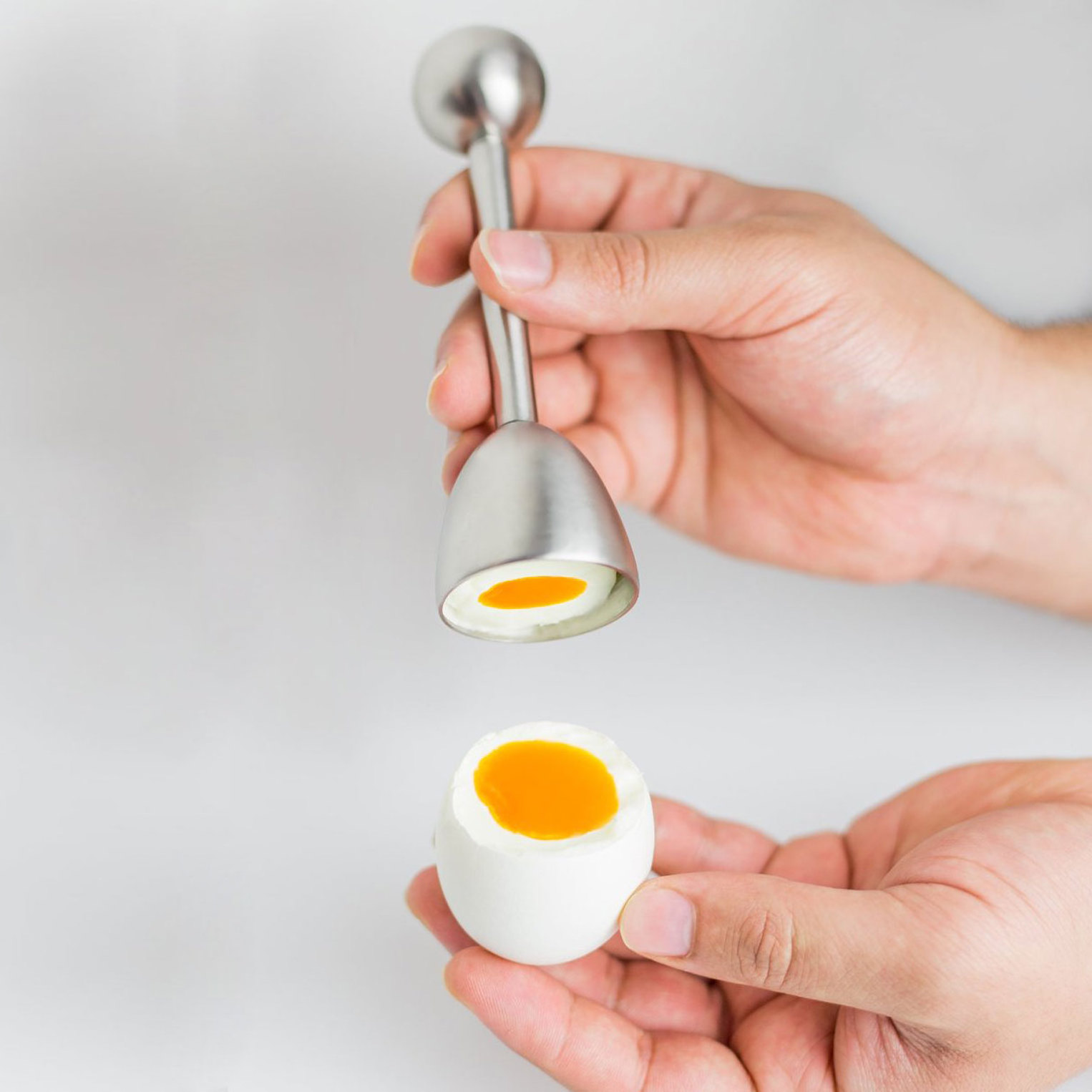 Kitchen Tool Egg Cracker Topper Cutter for Soft Boiled Eggs Stainless Steel Shell Remover Separator