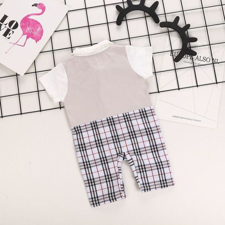 2022 Europe and the United States new foreign trade children's clothing - baby short sleeve bow tie Ha yi climbing clothes