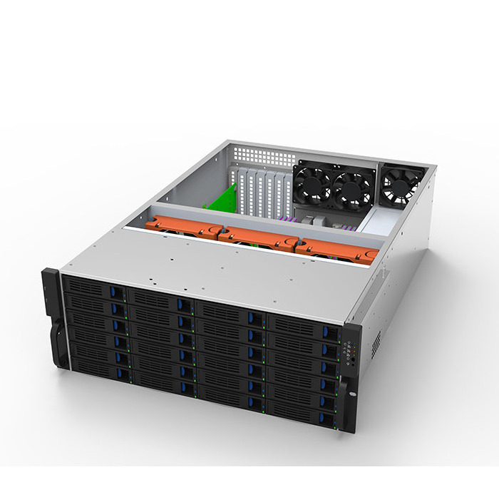 4U server rackmount chassis /case with 24 Hot-Swappable SATA/ SAS 6G hard drive bay