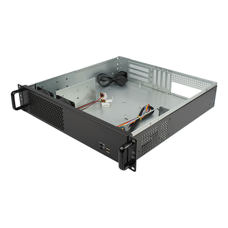 19 inch 2u short server case with 3.5in HDD ATX Industrial PC computer server case chassis with psu