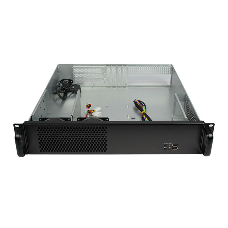 19 inch 2u short server case with 3.5in HDD ATX Industrial PC computer server case chassis with psu