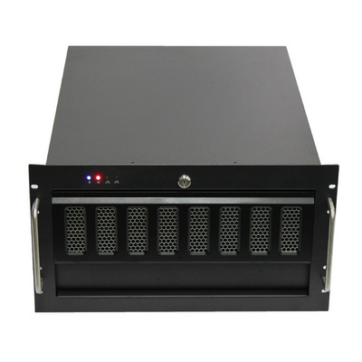 6U Server Chassis  Server Case  Rackmount Case Metal Rack Mount Computer Case with 6 Bays & Fans Pre-Installed