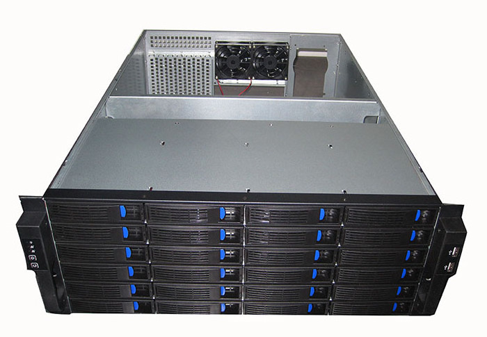 4U server rackmount chassis /case with 24 Hot-Swappable SATA/ SAS 6G hard drive bay