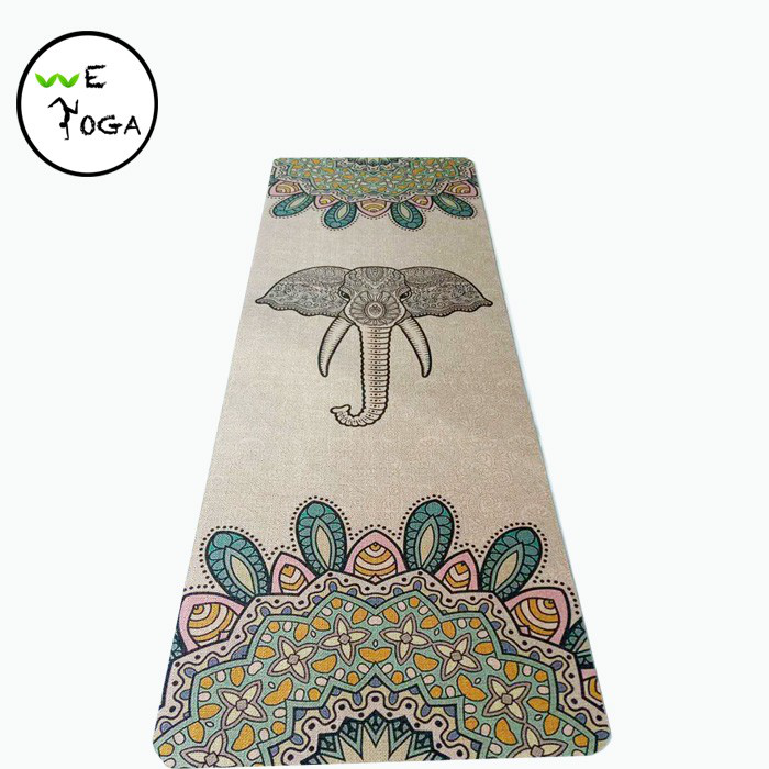 Quality CMYK Printing OEM Eco Durable Machine Washable Microfiber Natural Rubber Yoga Mats Round Yoga Mat Cushion with Logo