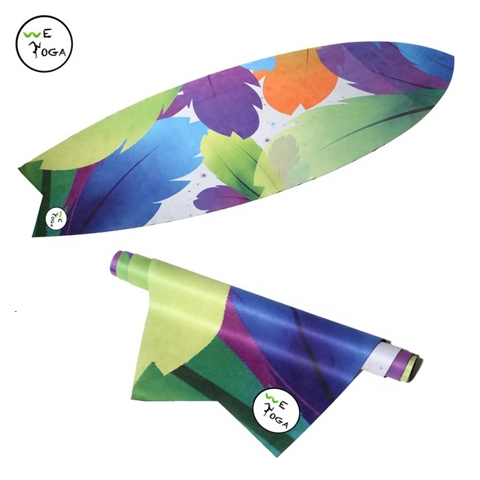 Quality CMYK Printing OEM Eco Durable Machine Washable Microfiber Natural Rubber Yoga Mats Round Yoga Mat Cushion with Logo