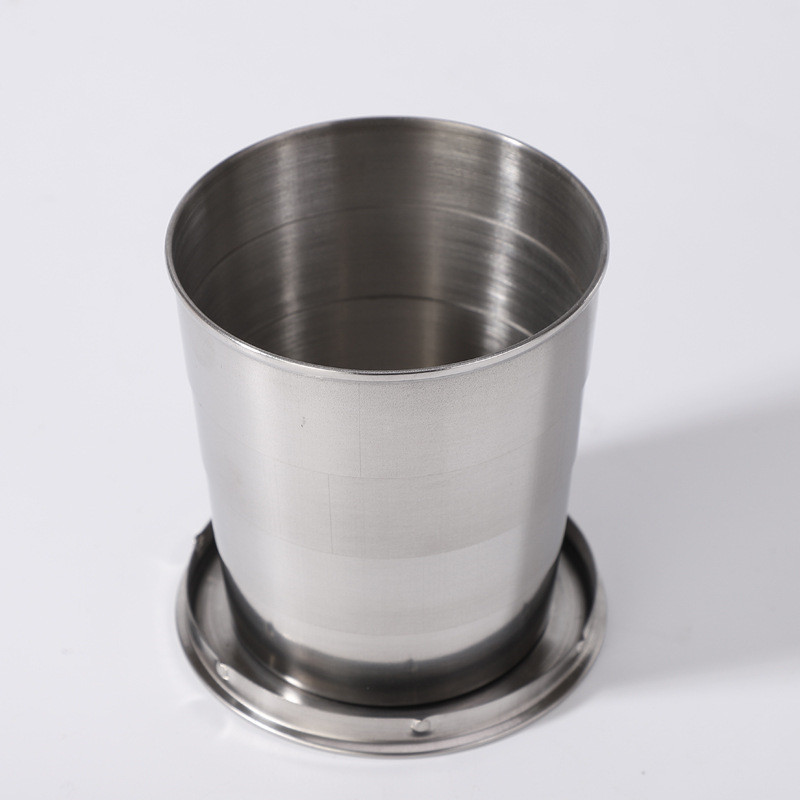 Stainless steel telescopic cup travel small water cup outdoor portable camping folding cup