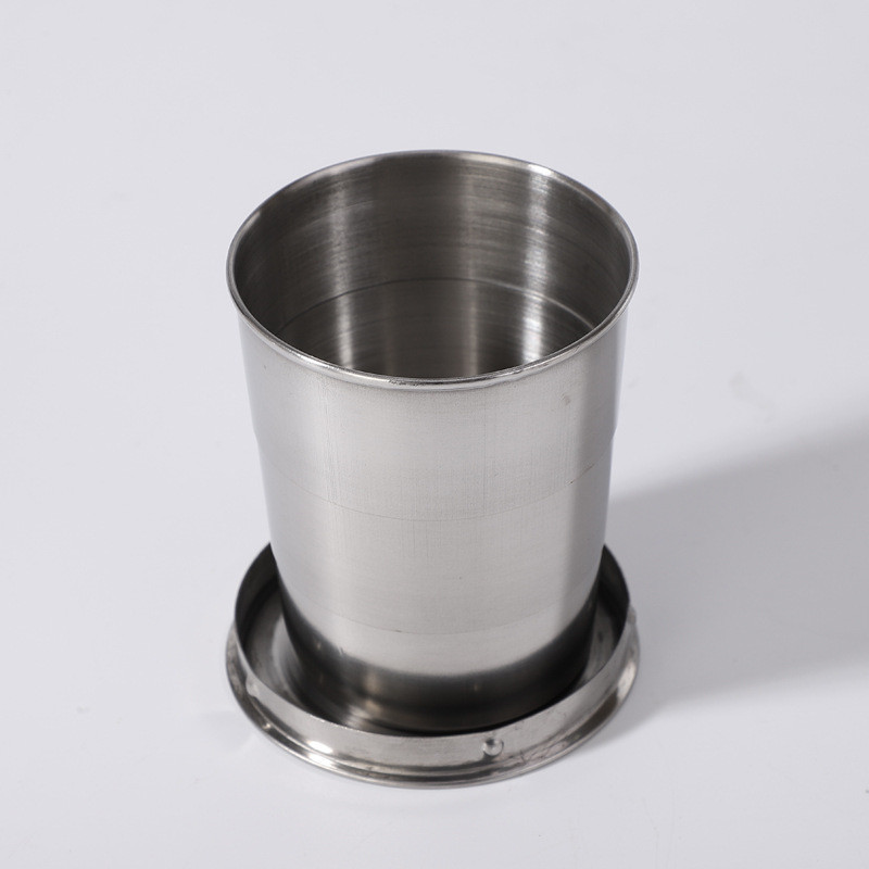 Stainless steel telescopic cup travel small water cup outdoor portable camping folding cup