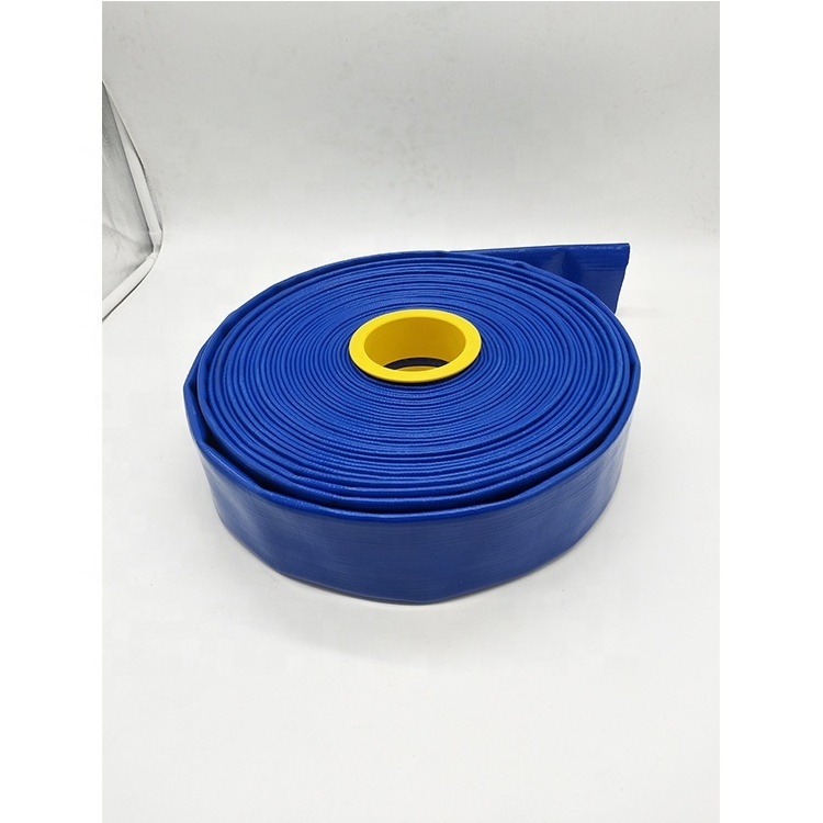 Top Quality Pvc Blue Lay Flat Discharge Water Hose Pipe 1 2 3 4 5 6 8 Inch Lay Flat Water Pump Pool Backwash Farm Irrigation