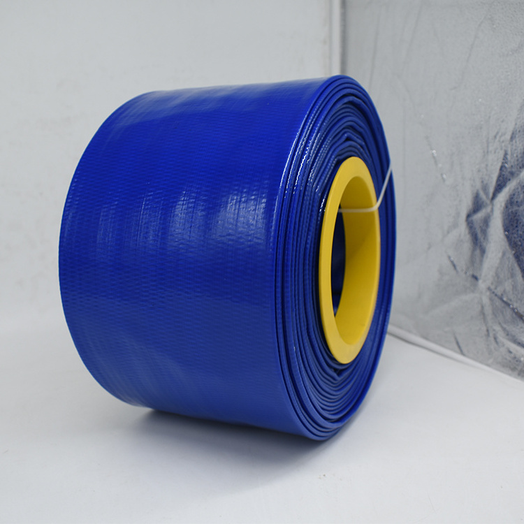 Top Quality Pvc Blue Lay Flat Discharge Water Hose Pipe 1 2 3 4 5 6 8 Inch Lay Flat Water Pump Pool Backwash Farm Irrigation