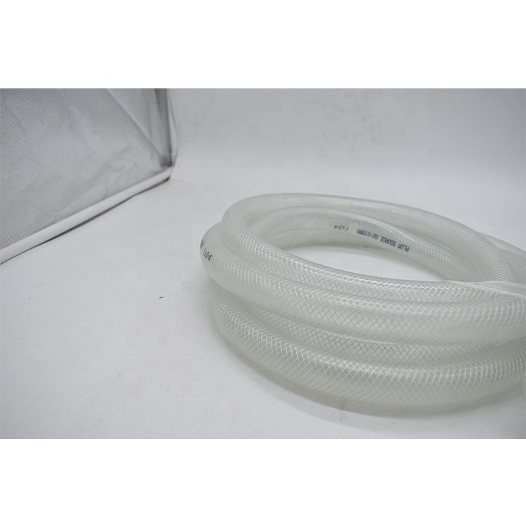 High Pressure Braided Clear PVC Vinyl Tubing Flexible Heavy Duty Reinforced  Hose