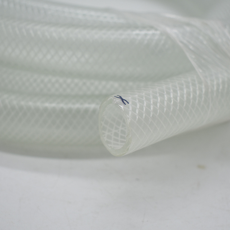 High Pressure Braided Clear PVC Vinyl Tubing Flexible Heavy Duty Reinforced  Hose