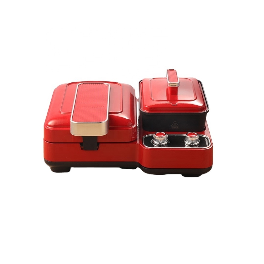 Multi-function Breakfast Machine 2 In 1 Removable Sandwich Maker  red  green