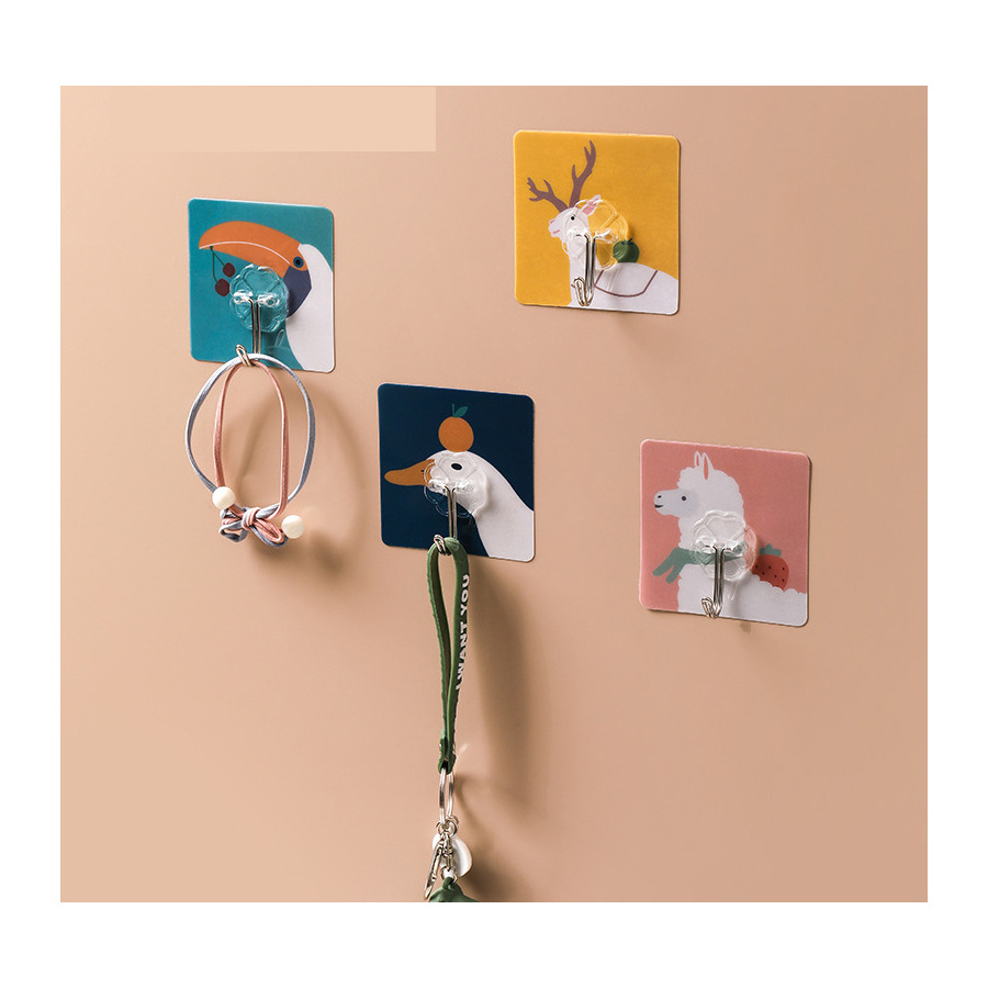 Hook Adhesive Hanger Stick On Double Side Transparent Suction Cup Sucker Coat Towel Self-Adhesive Self Felt Sticky Wall Hooks