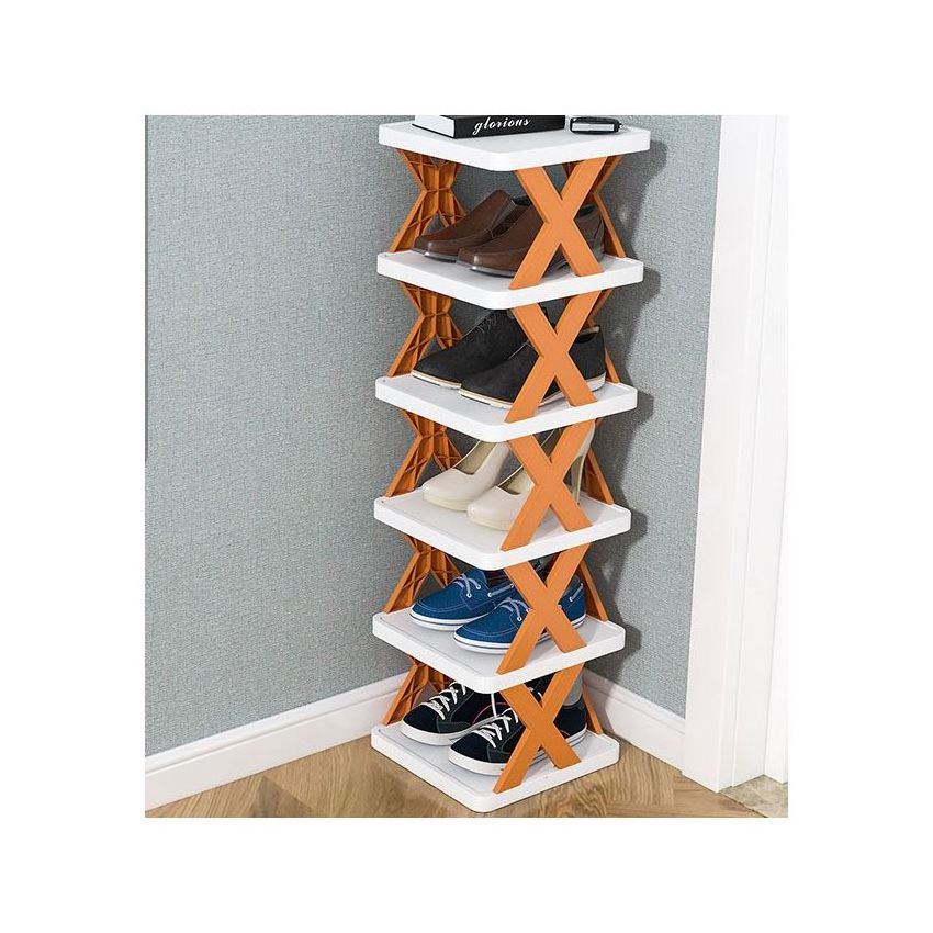 For Racks With Shoes Plastic Tier Cabinet Led Organizer Wall Display Entryways Kids White Strip Racks,Free Standing 6 Shoe Rack