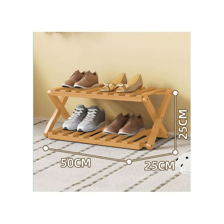 For Shoes Wooden Tier Display Racks Rotating Transparent Stackable 4 Button Door Folding Plastico Store Korean 8 High Shoe Rack